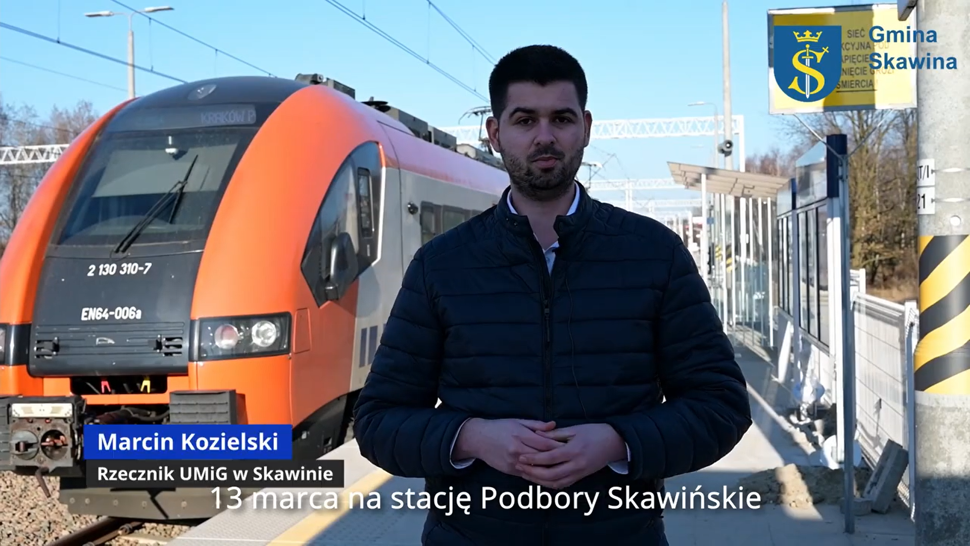 Film: Do stacji Podbory Skawińskie wróciły pociągi