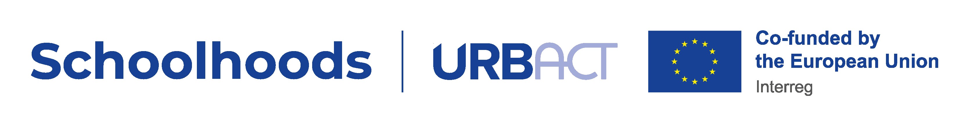 Belka przedstawiająca logotyp projektu Urbact Schoolhoods
