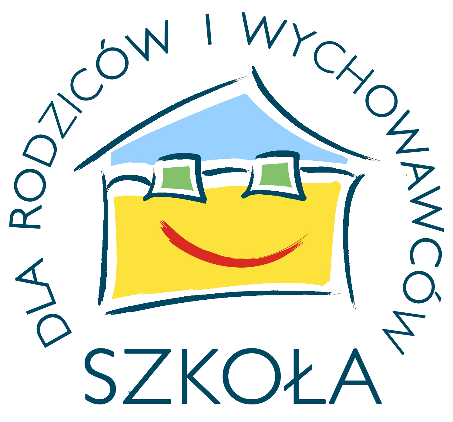Uśmiechniety domek - logo Szkoły dla Rodziców i Wychowawców 