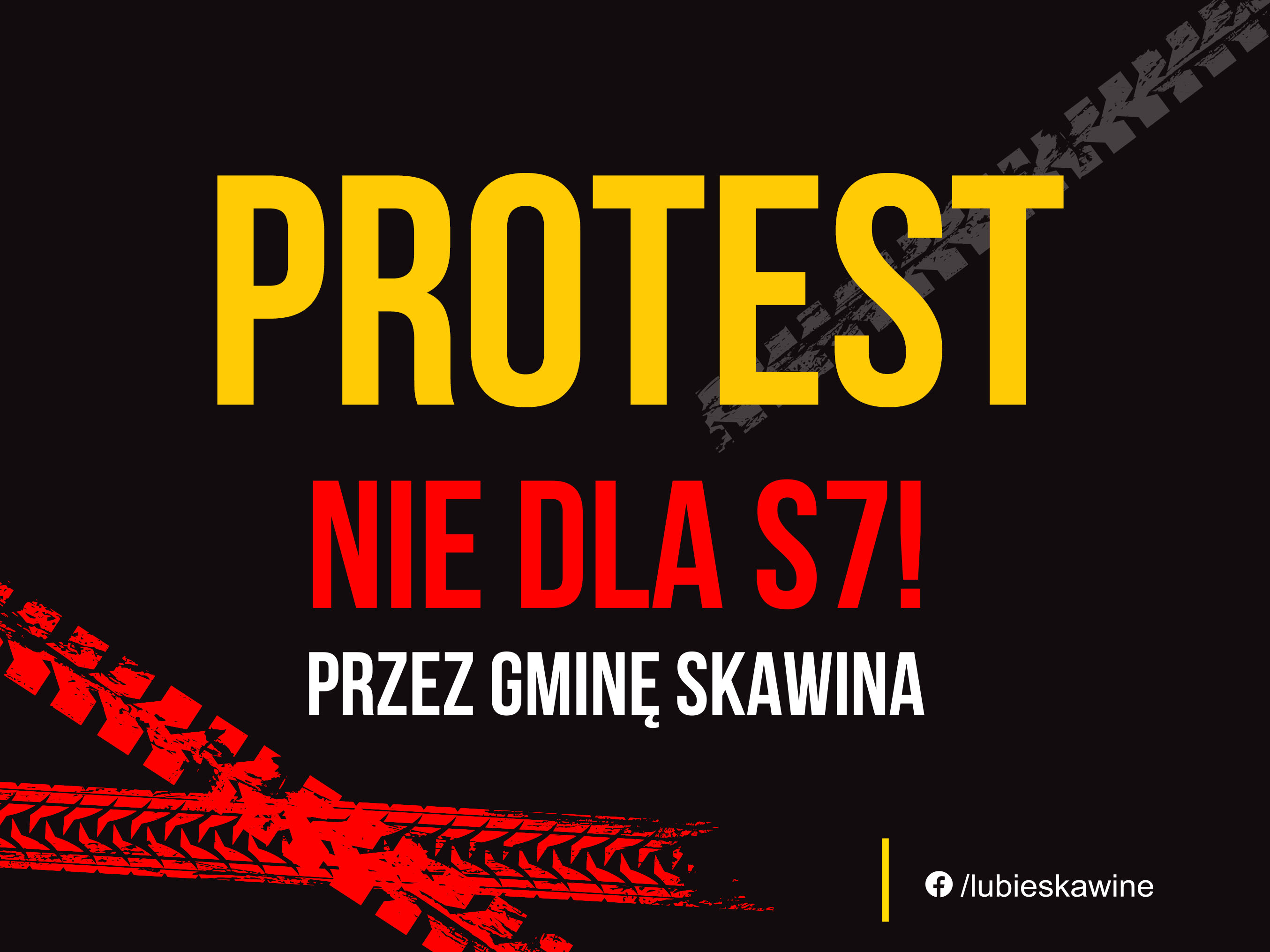 Protest przeciwko przebiegowi S7 przez gminę Skawina