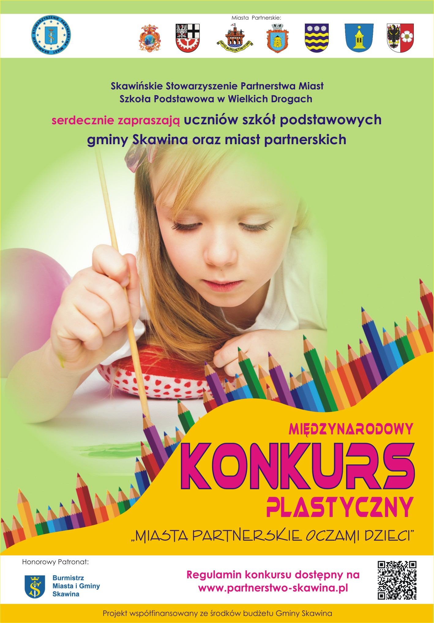 plakat konkursu "Miasta partnerskie oczami dzieci"
