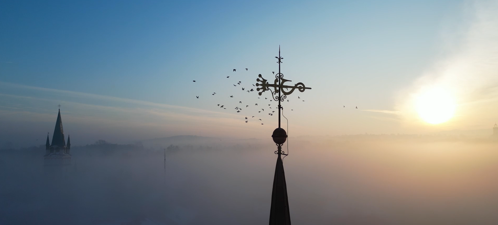 Mglisty poranek nad Skawiną 