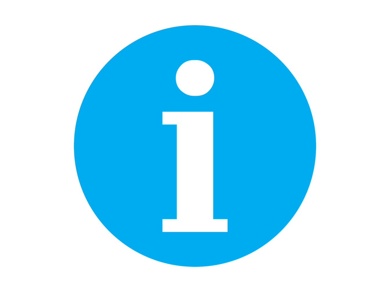 Symbol informacji - biała litera &amp;amp;amp;quot;i&amp;amp;amp;quot; w niebieskim kole