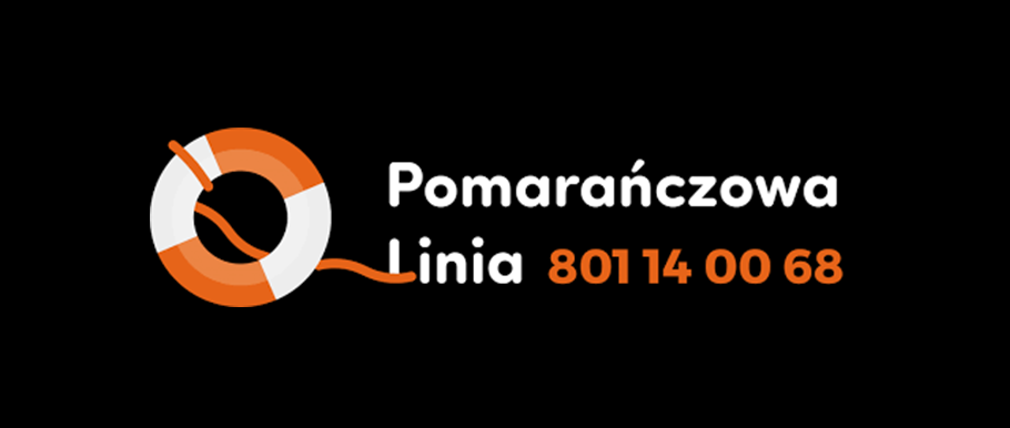 Logotyp programu Pomarańczowa Linia 801 14 00 68