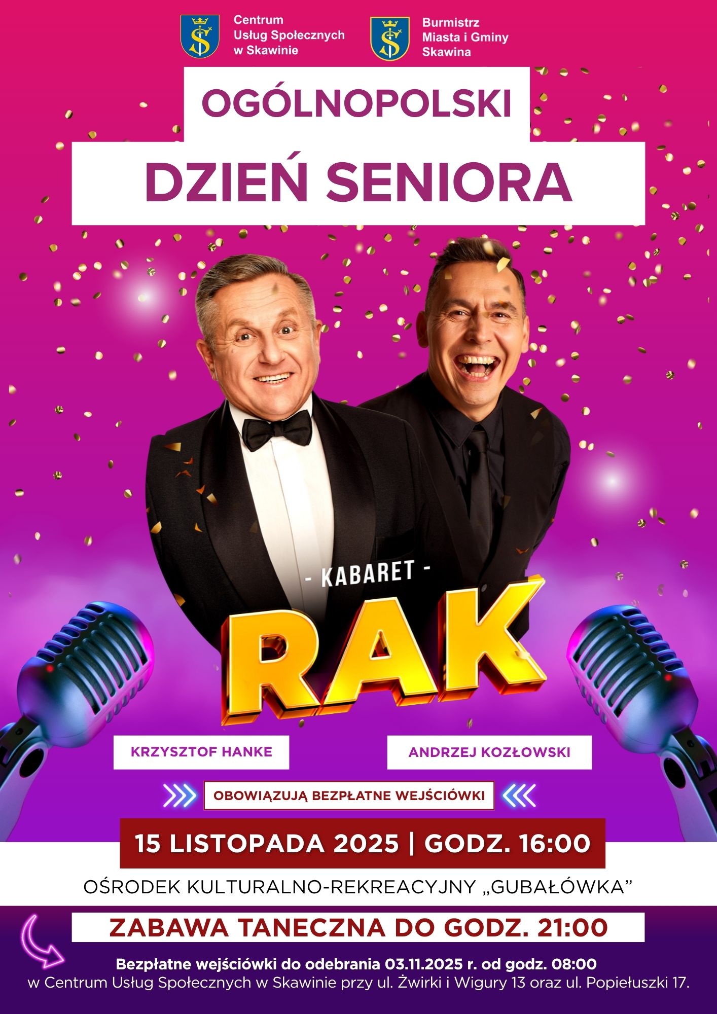 Fotografia dotycząca Ogólnopolski Dzień Seniora z Kabaretem RAK w Skawinie