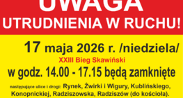 Bieg Skawiński - ważne informacje i utrudnienia w ruchu