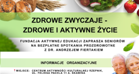 Warsztaty dla seniorów: Zdrowe zwyczaje - zdrowe i aktywne życie