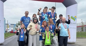 Deszczowe Mistrzostwa Polski Inline Alpine w Skawinie