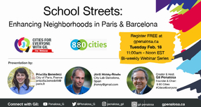Webinar School Streets: Enhancing Neighborhoods In Paris & Barcelona.