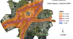 Lokalna Mapa Hałasu komunikacyjnego dla miasta Skawina