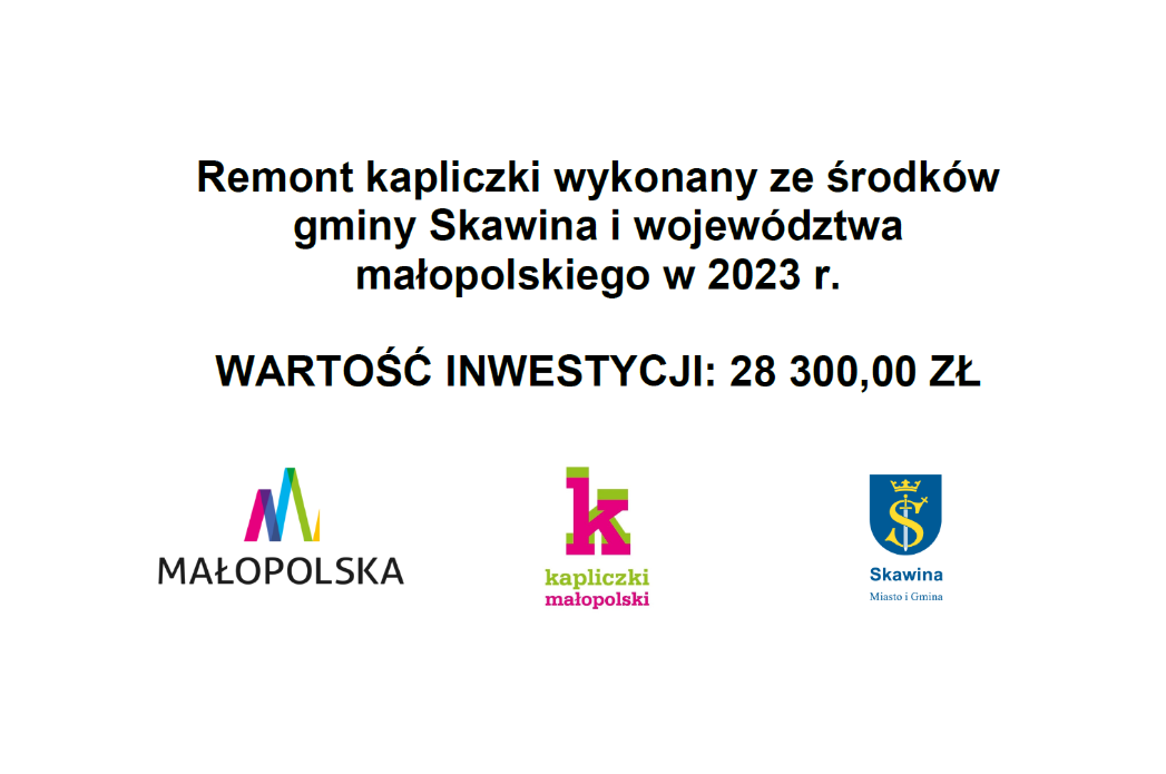 Grafika zawiera informacje o nazwie zadania i wartości dofinansowania
