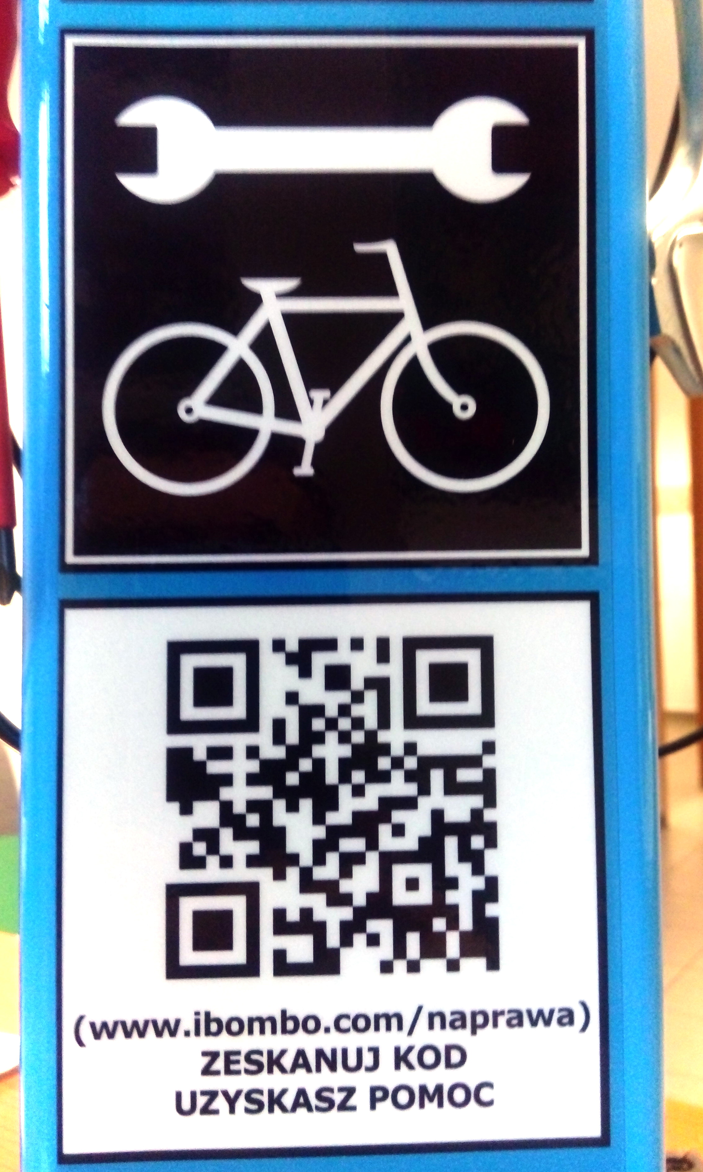 Kod QR - samoobsługowa stacja naprawy rowerów