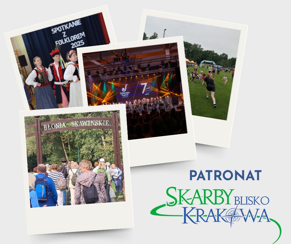 Zdjęcie przedstawia poprzednie realizacje w ramach konkursu na Skarby blisko Krakowa