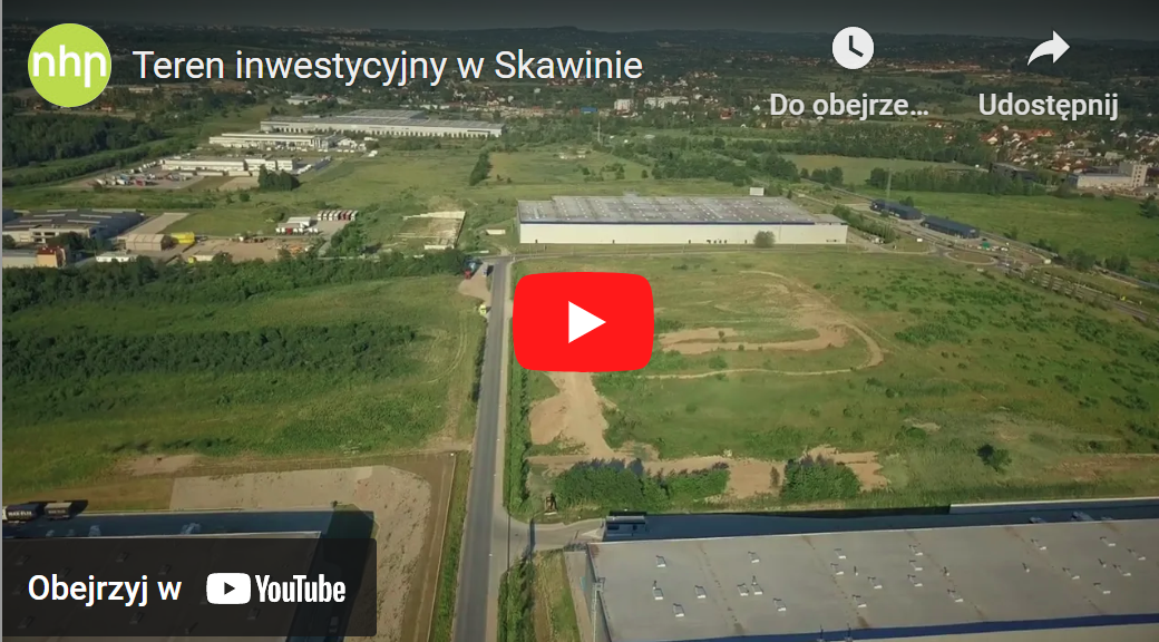 Zrzut ekranu z filmu prezentującego teren inwestycyjny w wersji polskojęzycznej
