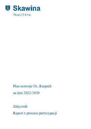 Okładka: Załącznik Raport konsultacje os. Rzepnik