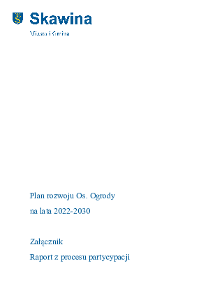 Okładka: Załącznik Raport konsultacje os. Ogrody