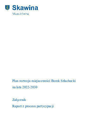 Okładka: Załącznik Raport konsultacje Borek Szlachecki