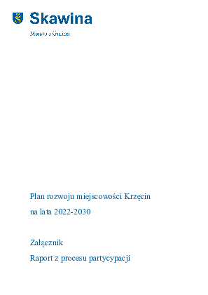 Okładka: Załącznik Raport konsultacje Krzęcin
