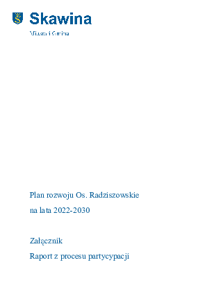 Okładka: Załącznik Raport konsultacje os. Radziszowskie