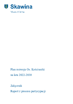 Okładka: Załącznik Raport konsultacje os. Kościuszki